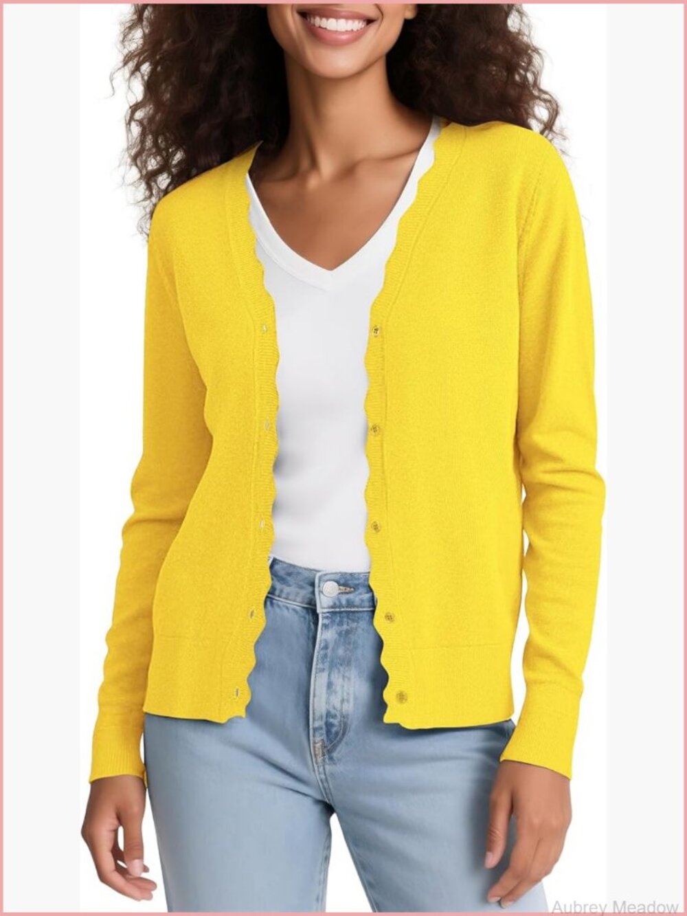 Long Sleeve Open Front Cardigan Lightweight V-Neck Button Down Knit - Picture 1 of 6